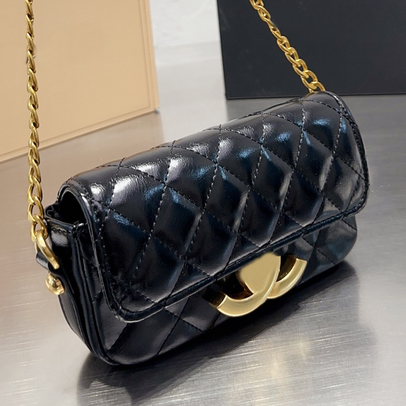 

designer bag shoulder crossbody handbag women purse lattice tote bag wallet chains brand channel bags luxurys handbag backpack fashion single shoulder bags, Black