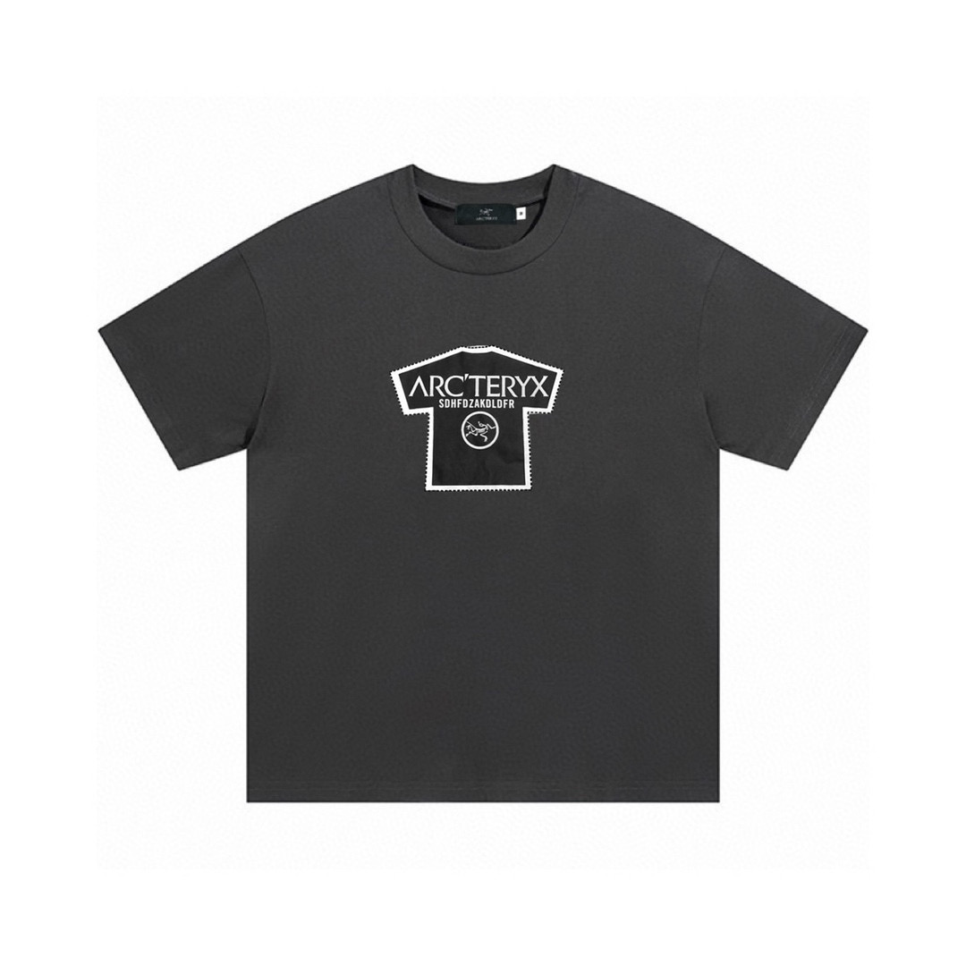

New ARC'TERYX T shirt simple letter logo loose short sleeved White Black green ARCTERYX T-shirt DX 048, Brown