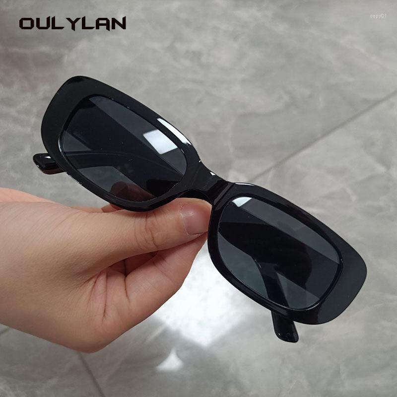 

Sunglasses Oulylan Vintage Square Women Fashion Brand Designer Small Gradient Shades UV400 Men Trending Sun Glasses For