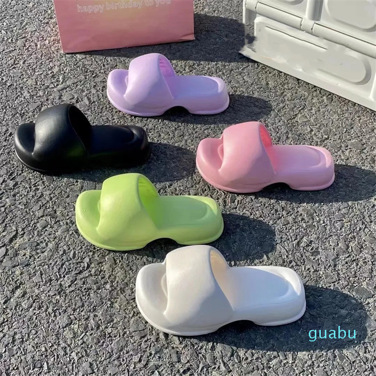 

Slippers Comfortable Soft Soled Non-slip Slippers Women's Style Flat Bottom Casual Home Shoes Adult Girls EVA Beach Shoes -41, Purple