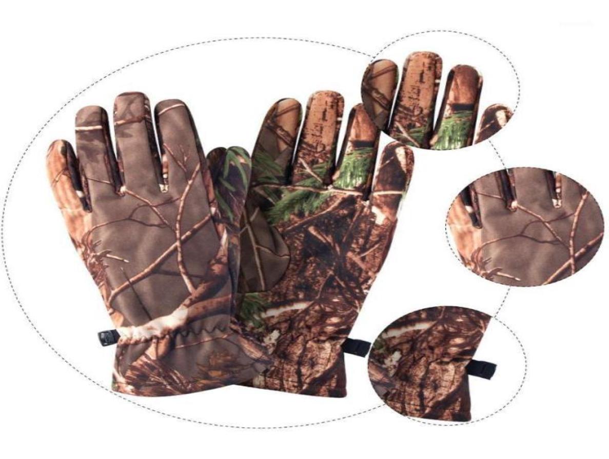 

Ski Gloves 1 Pair Of Camo Hunting Full Finger Outdoor Camouflage Gear7587774, Red