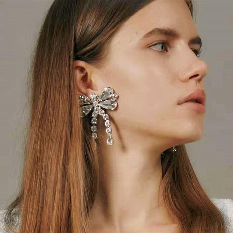 

Dangle Earrings & Chandelier Fashion Women Crystal Gems Dragonfly Style Geogous Trendy Girls' Statement Accessories