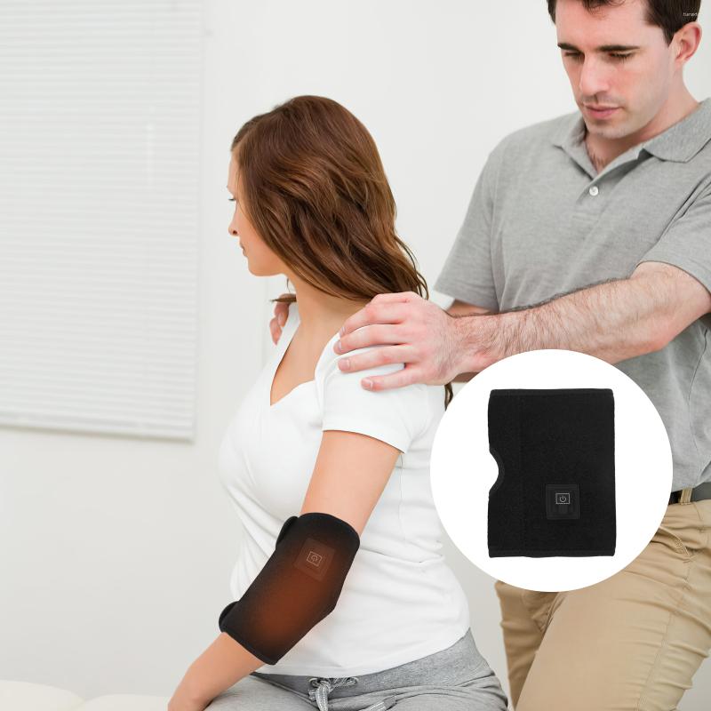 

Knee Pads Electric Heating Elbow Heated Wrap Support Bracket Sleeve Cloth Brace Man, Black