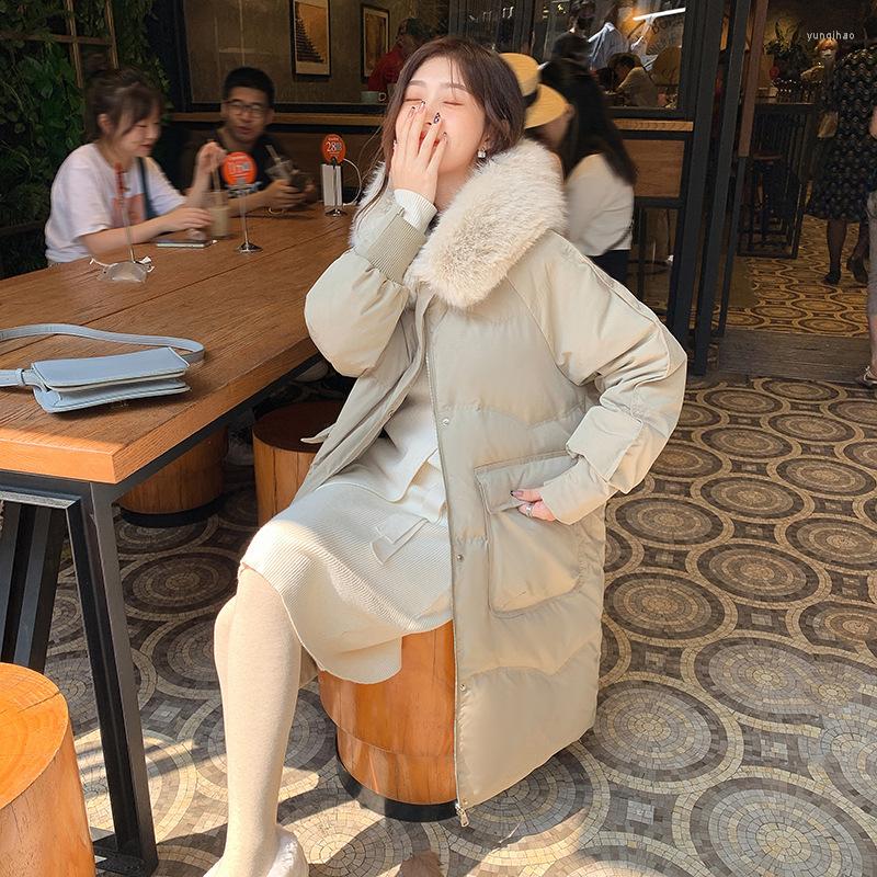 

Women's Trench Coats Women's Cotton Jacket Mid-length Hooded Warm Thick Female Quilted Coat Winter Solid Loose Straight Casual Parkas