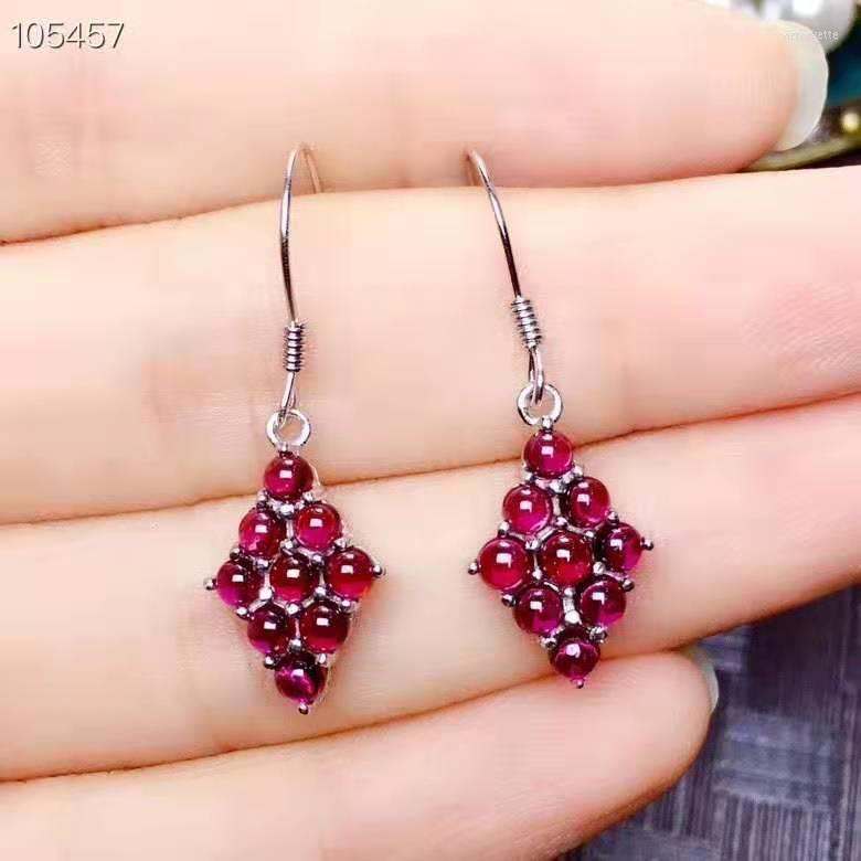 

Stud Earrings Pakistan Natural Garnet Earring 925 Silver Gemstones Jewelry 3mm
