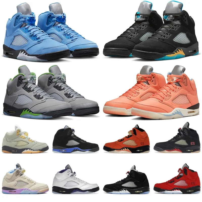 

Basketball shoes jumpman 5 University Blue Aqua Green Bean Crimson Bliss Dark Concord Raging Bull Red Sail Pinksicle for mens women trainers sports sneakers, 20