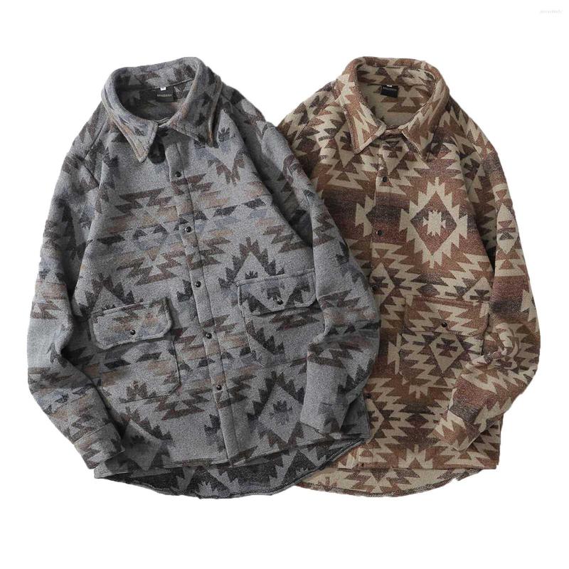 

Men's Jackets Winter Flannel For Men Mens Autumn And Fashion Casual Retro Ethnic Big Tall Jacket
