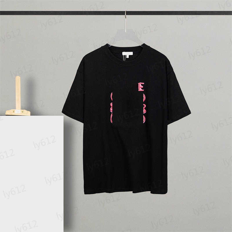 

Ddeisgner Mens Black T Shirts Early Spring Pink Classic Brand Letter Logo Printing Fashion Loose Relaxed Cotton Round Neck Short Sleeve T-shirt Male Tops, 11
