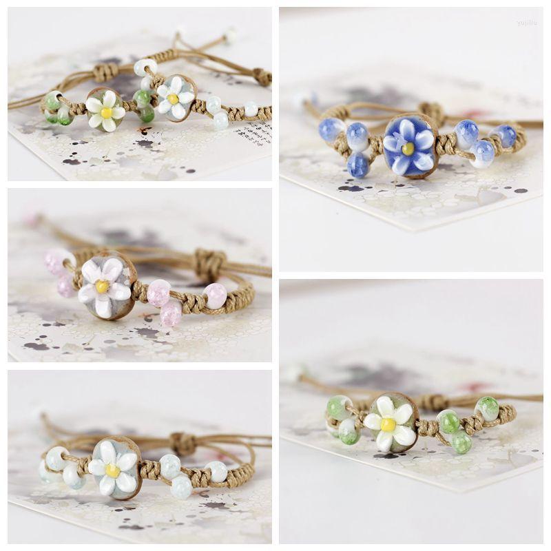 

Link Bracelets Ceramic Accessories Beads Jingdezhen Fashion Bracelet Wholesale Handmade Bracelt Retro Jewelry