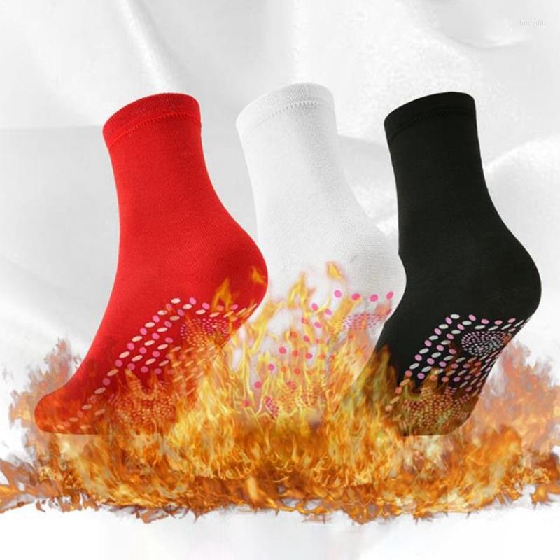 

Sports Socks Men Women Winter Thermal Self-heating Tourmaline Magnetic Outdoor Hiking Skiing Cycling Camping Warm Heated Sock, White