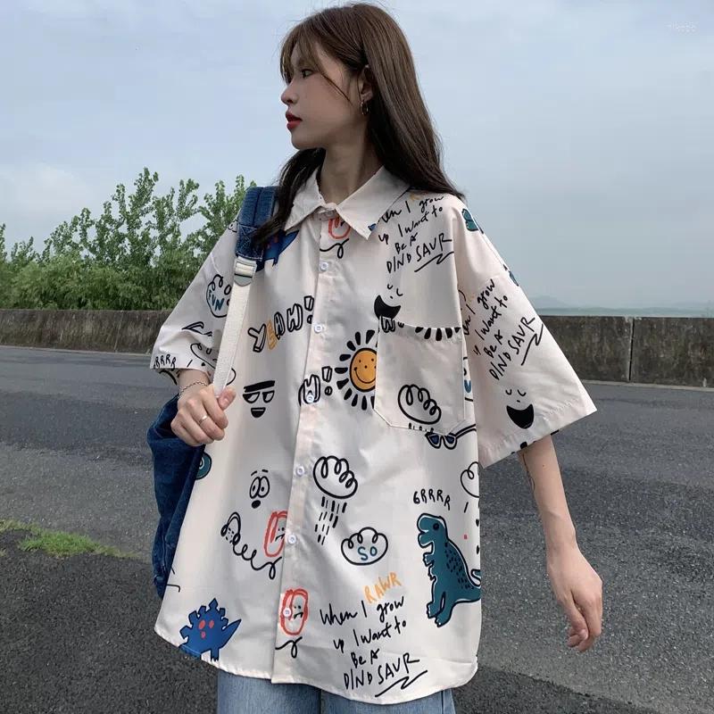 

Women's T Shirts Cute Print Loose Short Sleeve Shirt Oversize Fashion Woman Blouse 2023 Summer Thin Korean, Blue