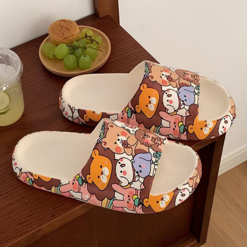 

Slippers Cartoon women's slippers indoor bathroom non-slip sandals beach sandals thick platform non-slip home thick platform flip flops 230509, Grape