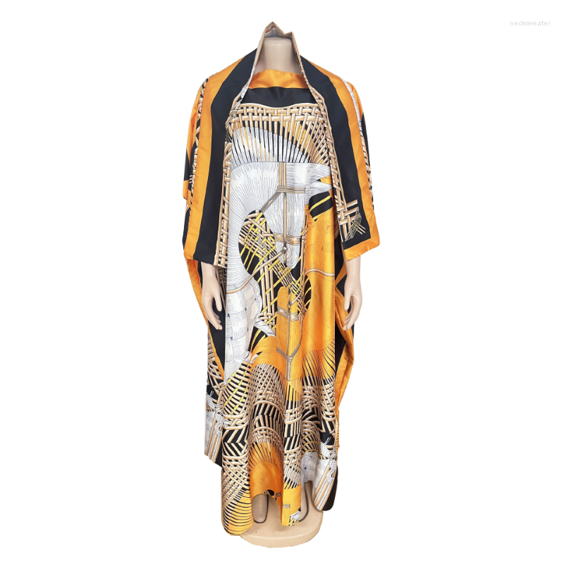 

Ethnic Clothing African Print Dresses For Women Summer Short Sleeve O-neck Polyester Long Dress Dashiki
