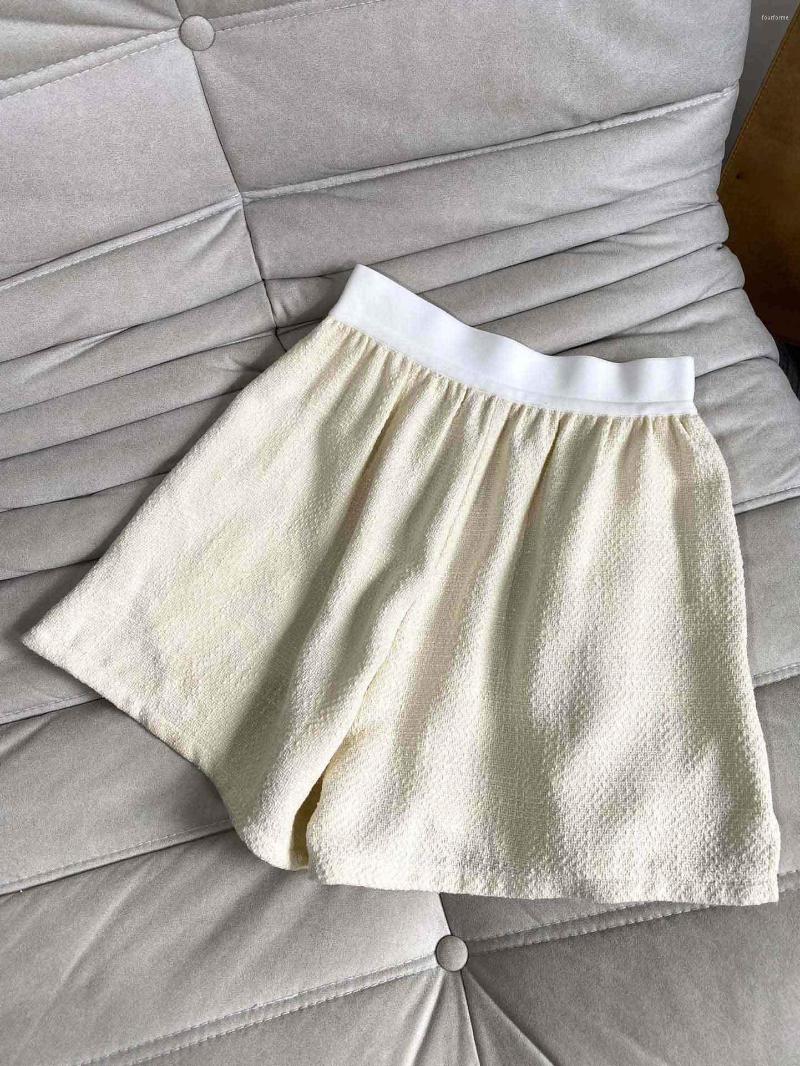 

Women' Shorts Waist Short Slim Solid Color Fabric Fine Loose Comfortable Fashion 2023 Summer 0812, White