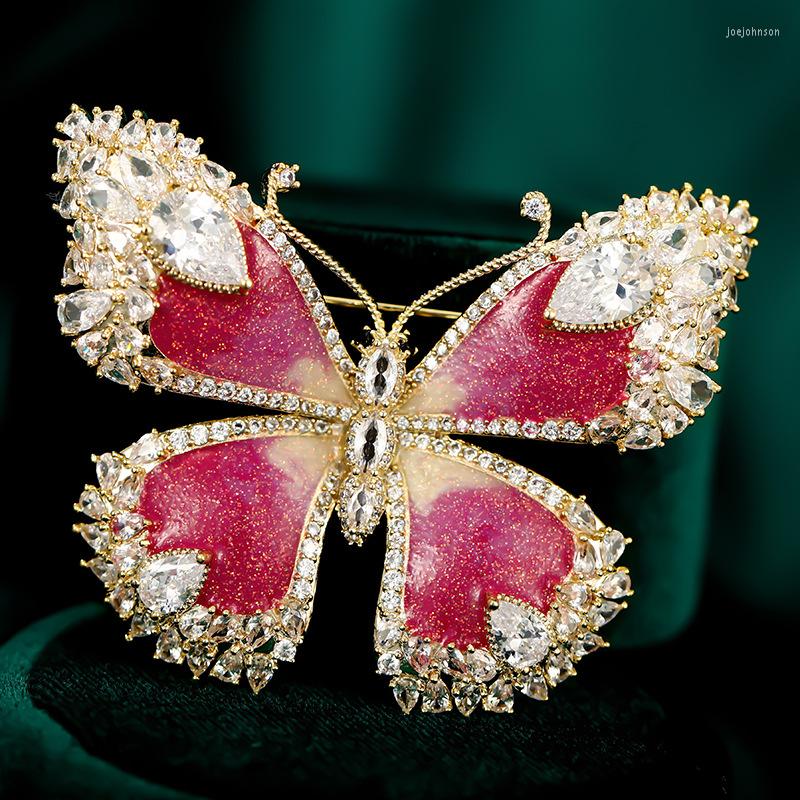 

Brooches Shinning Zircon Lovely Butterfly Exquisite Temperament Animal Brooch Luxury Corsage Accessories For Women