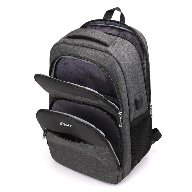 

Backpack Men Travel Multifunctional Man Large Students Laptop For School Bag Business Solid Casual, Blue 2