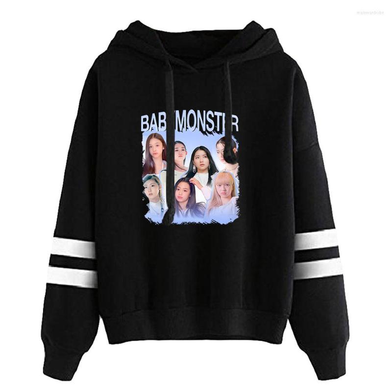 

Men's Hoodies WAWNI BABYMONSTER Kpop Unisex Trucksuit Harajuku Clothing Streetwear Pullover Unique Winter Clothes Hip-hop Long Sleeve, White