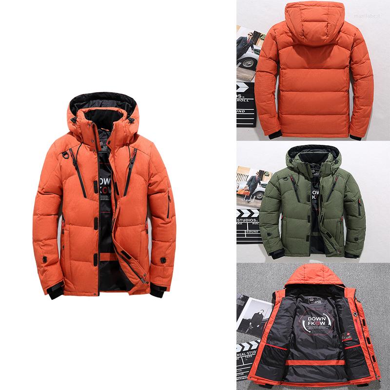 

Men's Down 2023 Quality Thick Warm Winter Coat With Hood Duck Casual Slim, Black