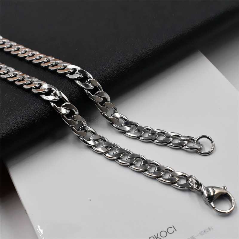 

Nk Personalized Titanium Steel Men's and Women's Necklace Aggressive and Trendy Men's Chain with Dragon Bone Jewelry Korean Version Couple Thick Collar Chain