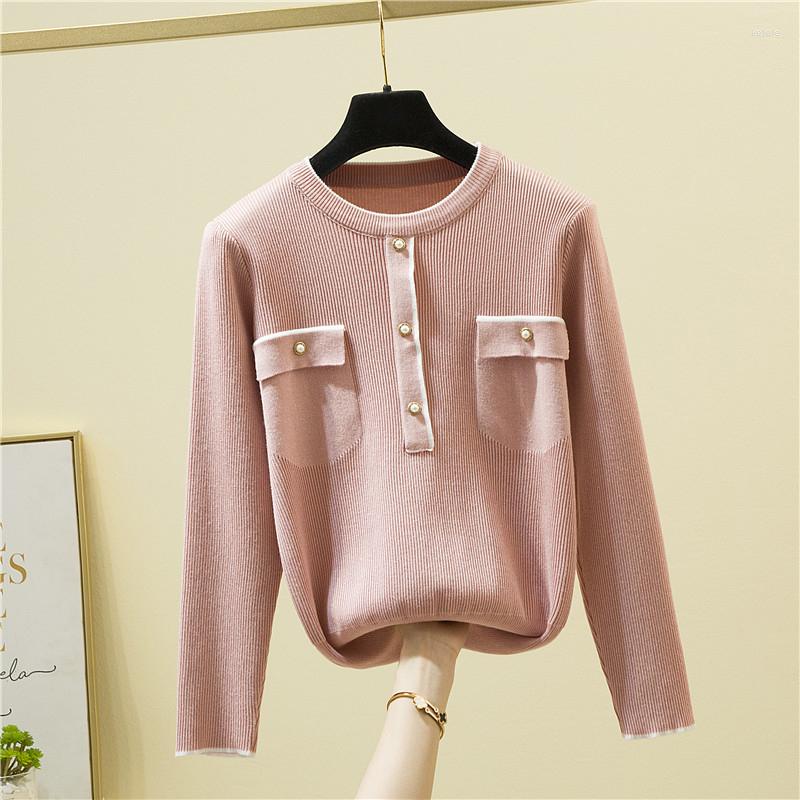

Women's Sweaters Winter Clothes Women Sweater Autumn Korean Style Button Jumpers Long Sleeve Top Knitted Pullover Woman Pull Femme Hiver, Wine red