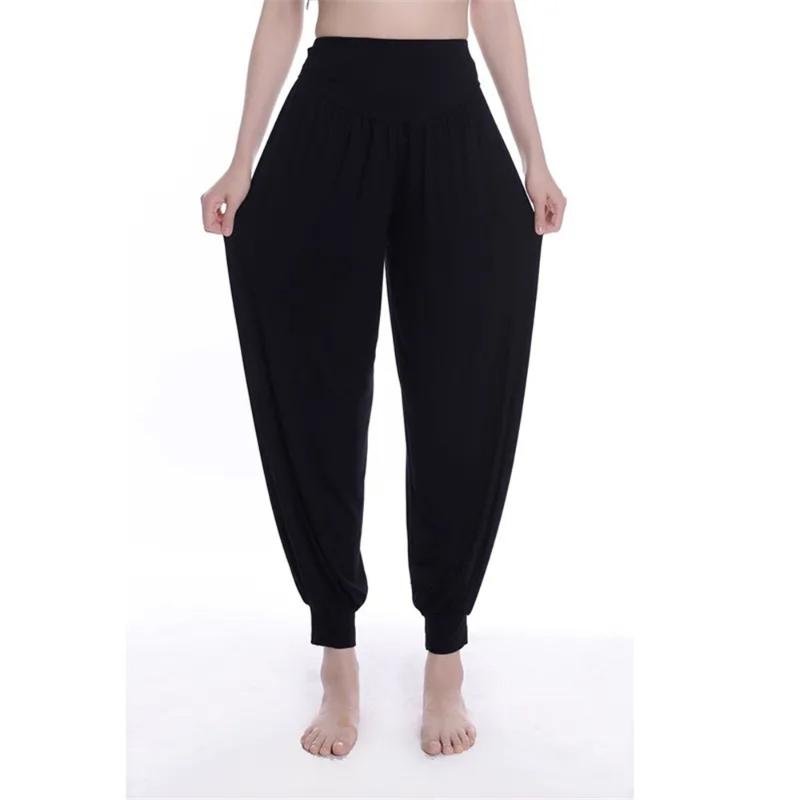 

Women's Pants & Capris Comfy Harem Loose Long Casual Bloomers Trousers Modern Dance Practice Taiji Boho, Black