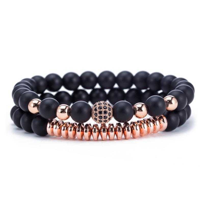 

Natural Stone Set Bracelet Micro Inlaid Zircon Filament Brace Lace Copper Jewelry