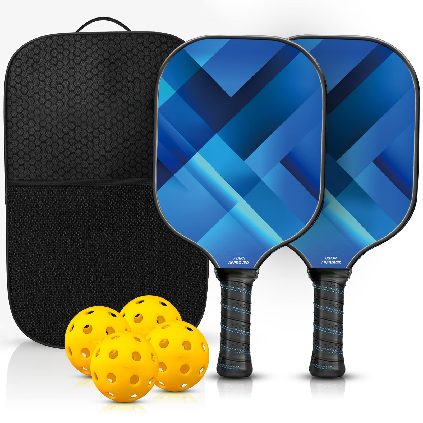 

Tennis Rackets Pickleball Paddles Set USAPA Approved Premium Graphite of 2 4 s and Carry Case 230509