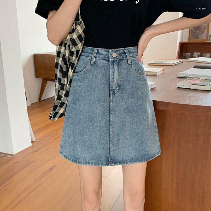 

Skirts -2XL Plus Size Denim Skirt Shorts Women 2023 Summer Korean Fashion High Waist Short Pants Jeans Female