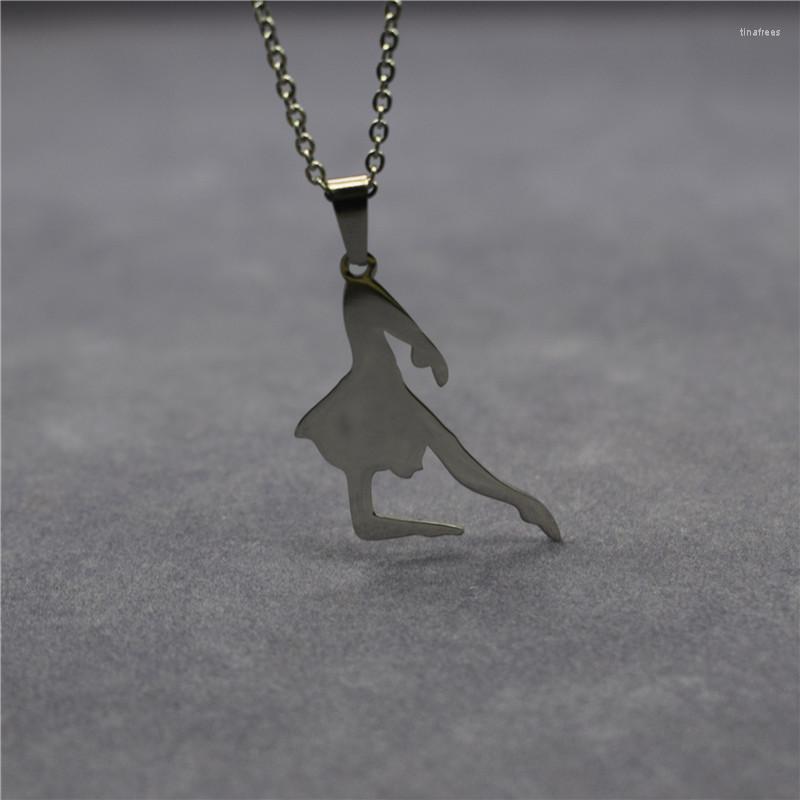 

Pendant Necklaces Elfin Stainless Steel Latin Dance Necklace Dancing Jewellery Ballet Dancer Women