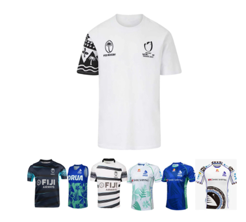 

FIJI RUGBY RWC FIJI RUGBY jersey 2023 SUPPORTER T-SHIRT Fijian Drua culture FIJI 7S home away Rugby shirt Jerseys size S, Picture