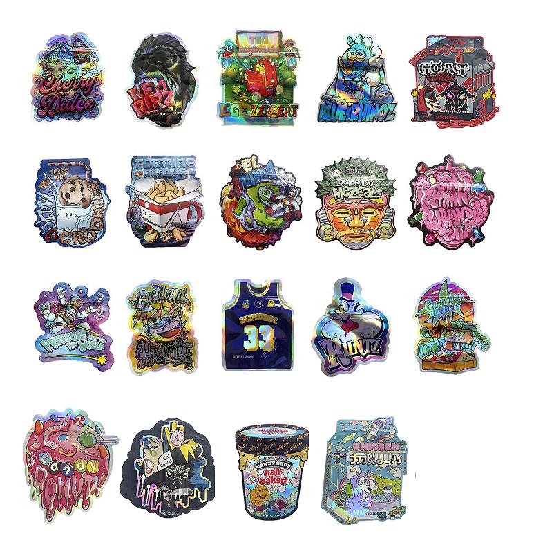 

BB runtz Shaped Bag 3.5g Edible Mylar Package paradiso plushers cherry dulce red half baked Smell Proof Zipper Packaging