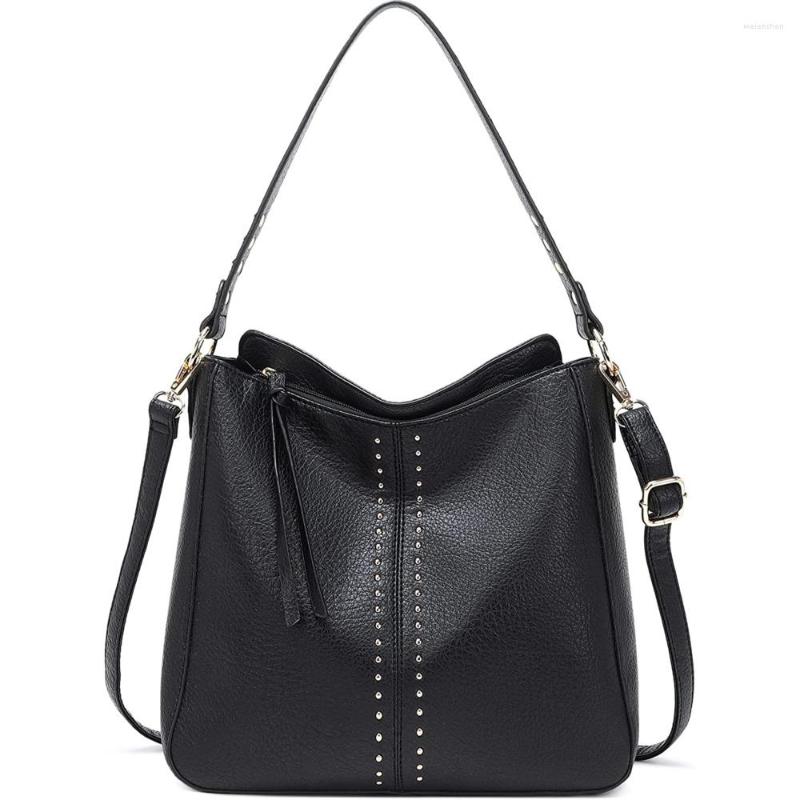 

Evening Bags Hobo Bag For Women Handbags Crossbody Leather Purse Ladies Chic Shoulder, Black