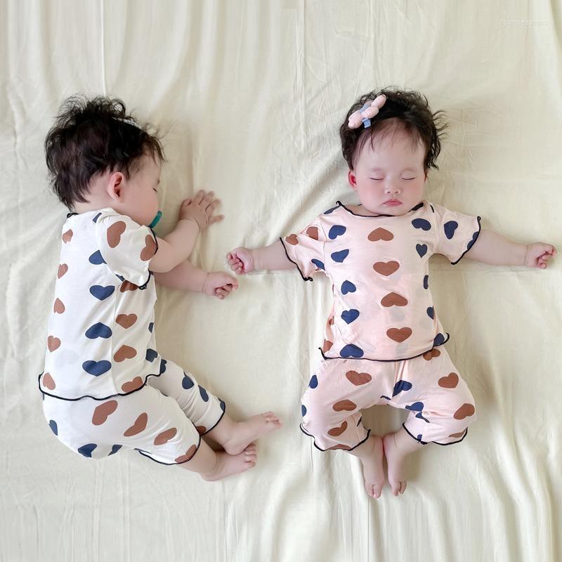 

Clothing Sets Baby Boys And Girls Summer Nightgown Children's Wear Casual Toddler Costume T-shirt Outfits Kids Thin Pajamas Set, Randomboy