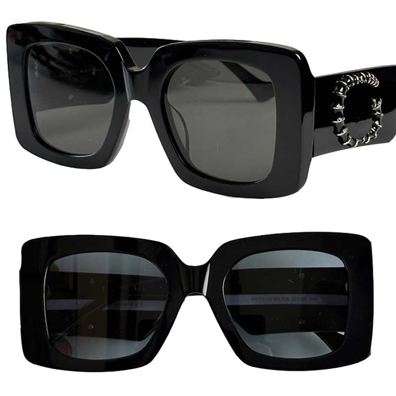 

Summer New Line Square Frame Sunglasses for Womens Designers Classic Color Block Mirror Leg Sunglasses Fashion Ancient Method Bamboo Joint Double G Logo 1131
