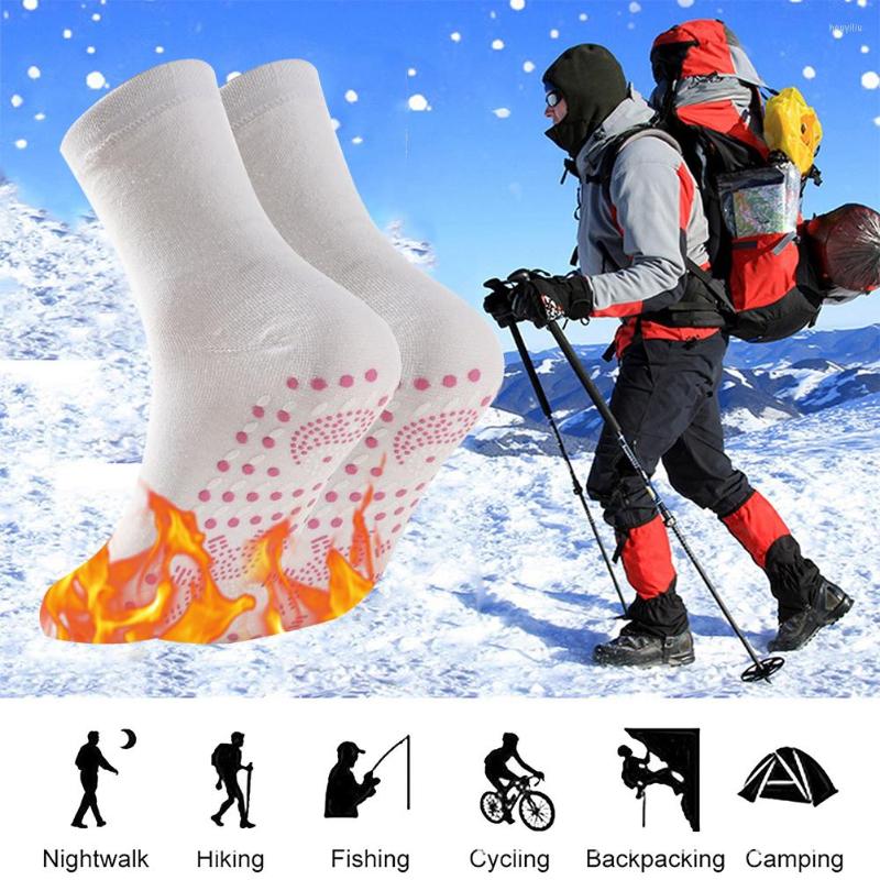 

Sports Socks Men/Women Unisex Winter Self-Heating Warm Health Outdoor Anti-Cold Therapy Magnetic Thermal Comfortable Stockings, White
