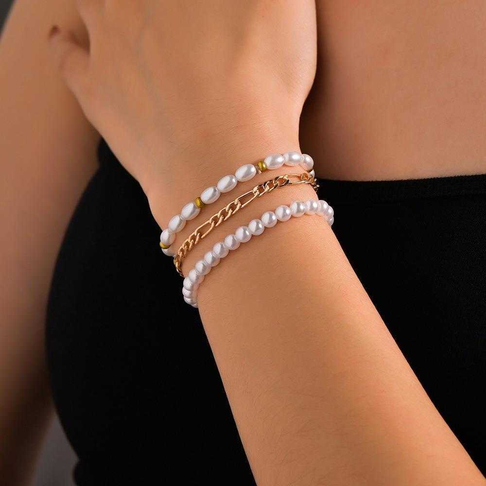 

Fashion Chain Bracelet Simple Filament Imitation Pearl Accessories Wholesale
