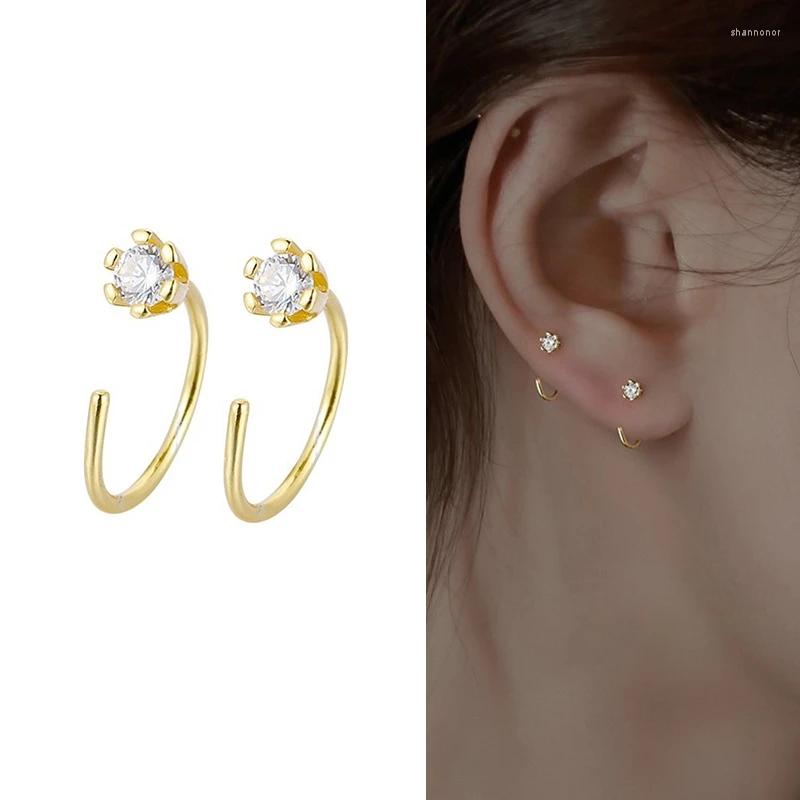 

Stud Earrings 2Pcs Piercing Screw Ball Star Heart Bone Rotating Wave Mini For Women Personality Adjustable Ear Rings Jewelry