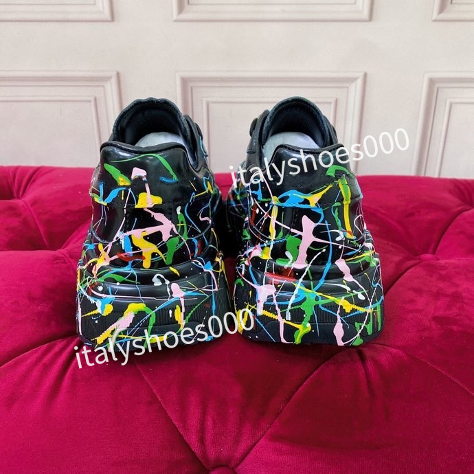 

2023new Casual shoes Designer Italy for Women Sneaker Leather Embroidered Stripes white Shoe flat platform Walking Sports Trainers, 01