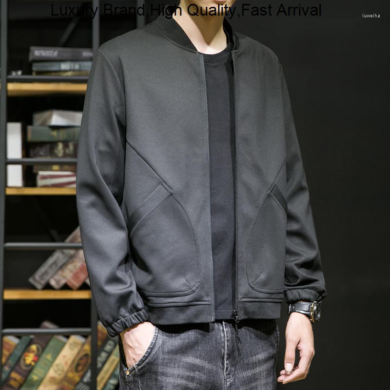 

Men's Jackets Autumn Mens Spring Coats 2023 Men's Windbreaker Bomber Jacket Casual Men Cargo Outdoors Clothes Zipper Streetwear, Black