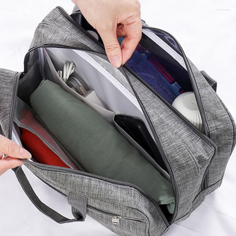 

Cosmetic Bags Travel Wash Necessaries Bag Large Capacity Professional Dry And Wet Separation Organizer Case Toiletry Handbag, Blue