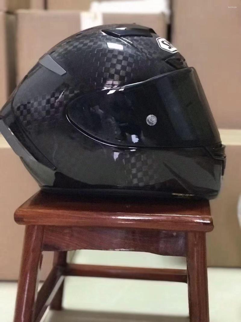 

Motorcycle Helmets Full Face Helmet X14 Motocross Racing Motobike Dafang Carbon Fiber Riding Casco De Motocicleta, With redgold visor