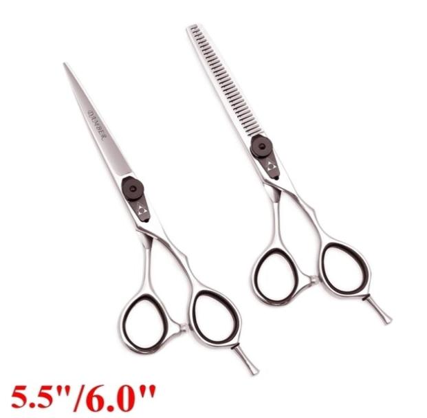 

55 6 Hair Thinning Scissors Cutting Professional Hairdressing 440c Japanese Steel Barber Haircut Shears 9015 2203172595579