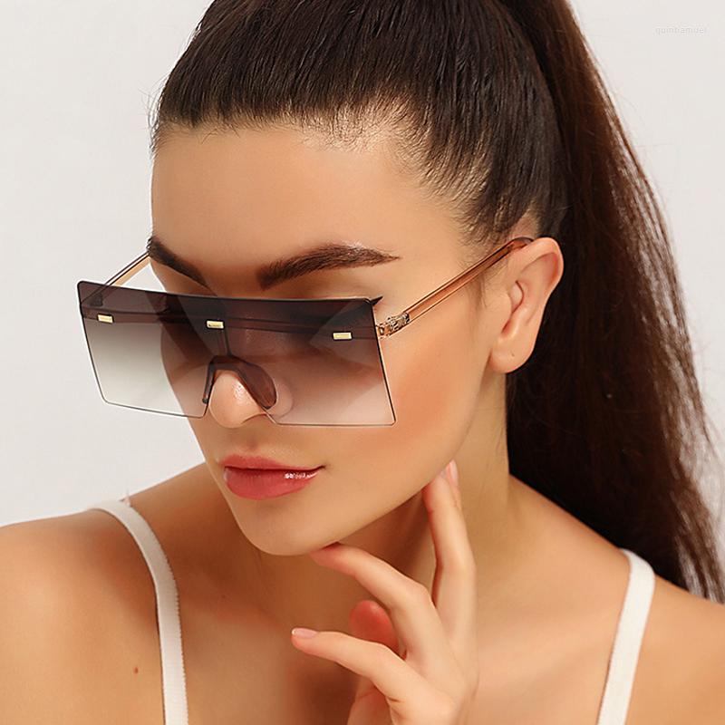 

Sunglasses DOISYER Est Fashion Rimless Pc Female Square Oversized Shades Woman