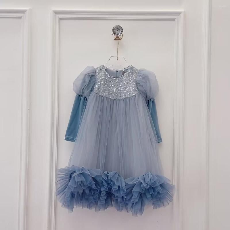 

Girl Dresses Top Brand Girls Thin Flower Baby Summer Strapless Dress Children Princess Clothes ZJ810, Blue