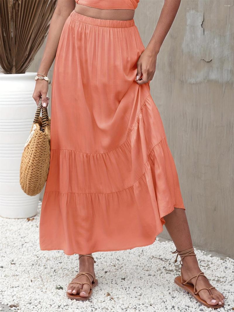 

Skirts Look Elegant And Feel Comfortable In Our White A-Line Boho Ruffle Skirts!