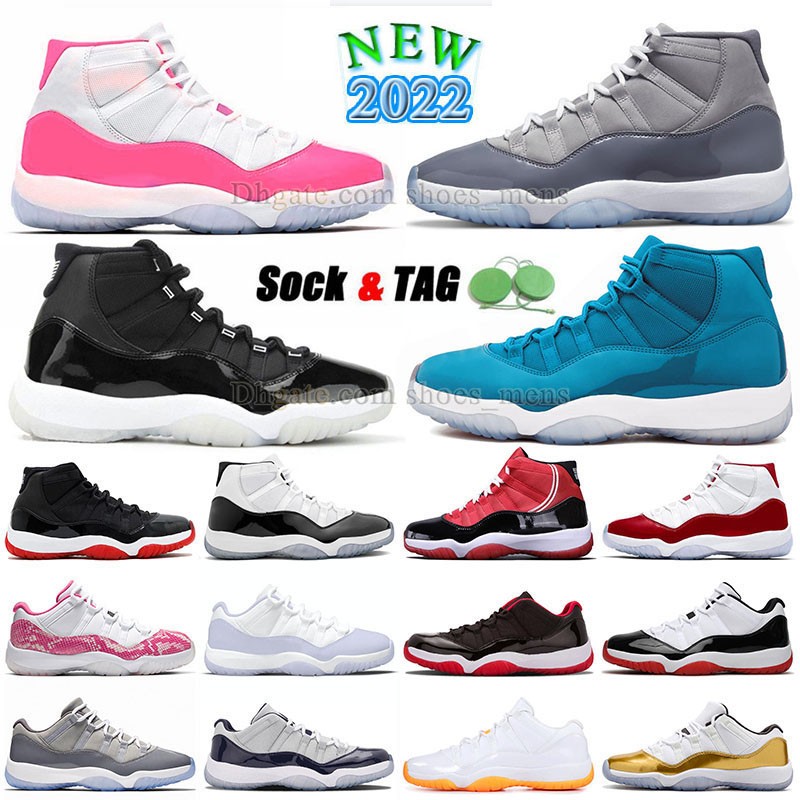

High Top Quality Jumpman 11 11s Basketball Shoes New J11 Pink Cap and Gown Space Jam 45 Cherry Cool Grey Purple Pink DMP Defining Moments Midnight Navy Sneakers Trainer, A25 36-47 unc win like 82