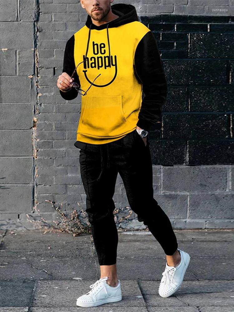 

Men's Tracksuits Fashion Solid Color Sweater Long Sleeve Sport Men's Tracksuit 3D Hoodie Sweatpants Sets Winter Hooodies Casual, Hoodies set-1