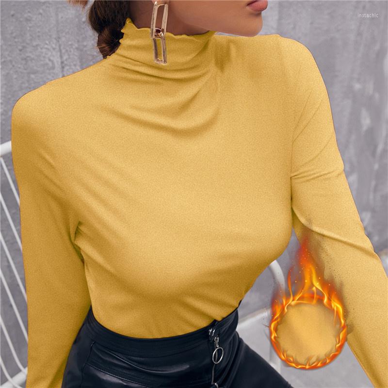 

Women's T Shirts 2023 Fashion Korean Knit Tops Turtleneck Pullover Basic Solid Colors Knitwear Casual Slim Bottoms Elastic Jumper For Women, Black