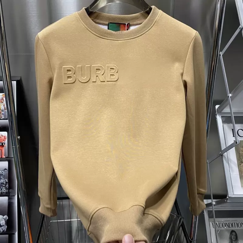 

Burbe Mens Sweater Designer Hoodie BBY Letters 3D Embossed Long Sleeve tshirt Cotton Round Neck Sweatshirt Men Women Sweaters Loose Pullover Coat Large Size 5xl, Brown