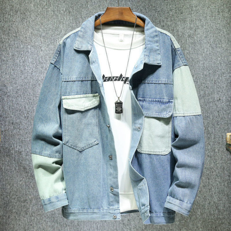 

Men's Jackets Men Blue Denim Jackets Regular Jean Jackets Patchwork Coats Men Cotton Black Denim Coats Spring Autumn Outerwear Casual Coats 230509, Ivory